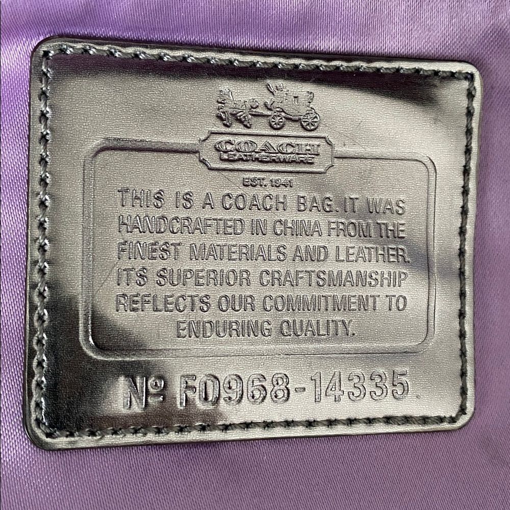 Coach Madison Opt Art Claire Crossbody/Satchel bag Gray & Silver Office Vacation - Picture 7 of 12